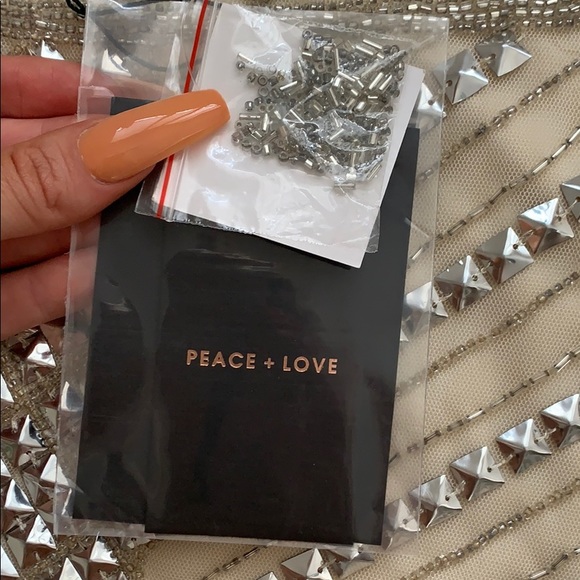 Peace + Love Embellished Sequin Triangle Skirt - Picture 3 of 6